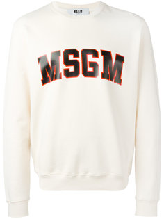 logo print sweatshirt MSGM