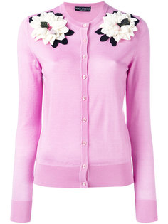 flower applique cardigan Dolce &amp; Gabbana