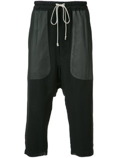 укороченные брюки на завязках Rick Owens