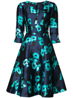 split neck A-line dress Oscar de la Renta