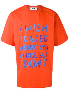 I wish print T-shirt MSGM