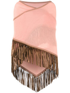 fringed trim cape  Antonia Zander