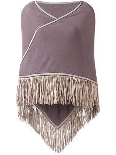 fringed trim cape  Antonia Zander