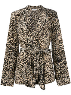 leopard print belted jacket Barbara Bui