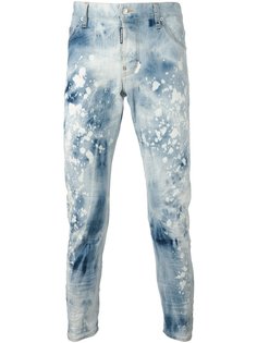 узкие джинсы с линялым эффектом Dsquared2