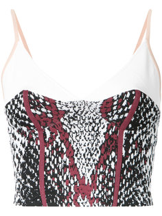 snakeskin print cropped top Theatre Products