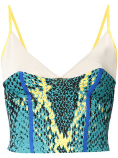 snakeskin print cropped top Theatre Products