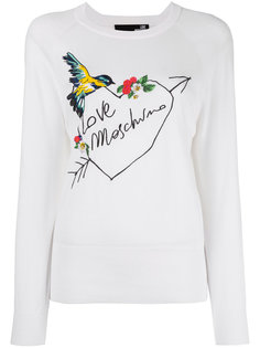 джемпер с вышитым логотипом Love Moschino