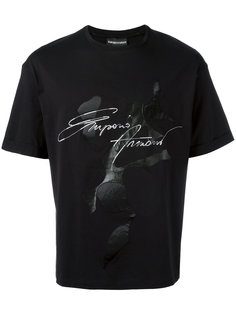 футболка с фирменным принтом Emporio Armani