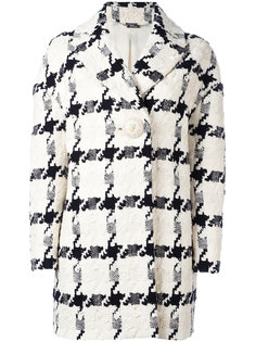 checked single-button trapeze coat  Alexander McQueen