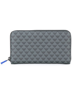 кошелек с узором из логотипов Emporio Armani