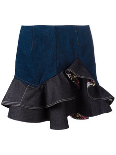 floral ruffled mini skirt  Alexander McQueen