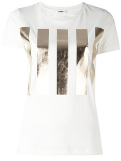 футболка с принтом металлик Jil Sander