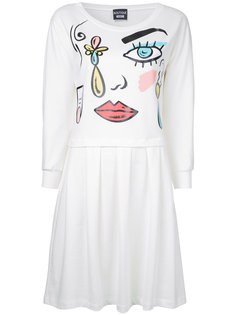 платье с принтом Cartoon Face Boutique Moschino