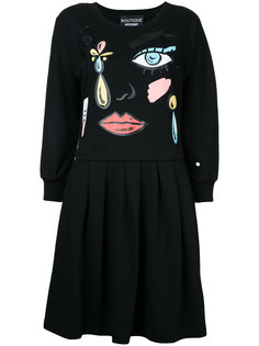 платье с принтом Cartoon Face Boutique Moschino