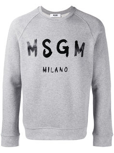 толстовка с принтом логотипа MSGM