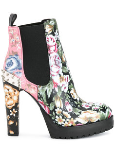 ботинки с цветочным принтом Alexander McQueen