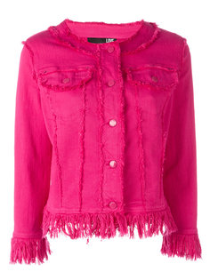 frayed denim jacket  Love Moschino