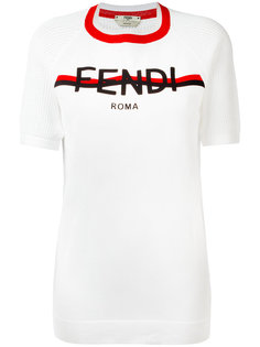 футболка с принтом логотипа Fendi