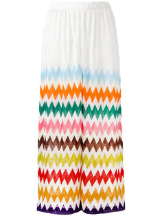 широкие брюки с зигзагообразным принтом Missoni