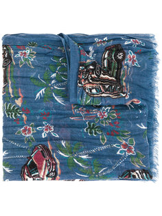 car print drape scarf Saint Laurent