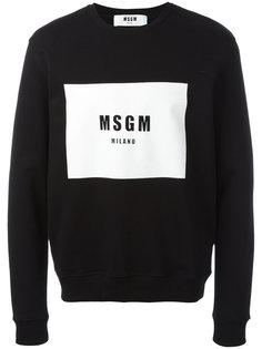 толстовка с принтом с логотипом MSGM