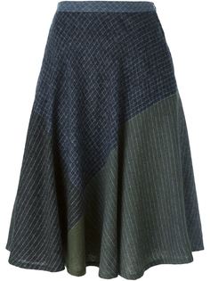 расклешенная юбка с контрастными панелями Issey Miyake Vintage