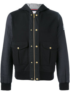 куртка с капюшоном и комбинированными панелями Moncler Gamme Bleu