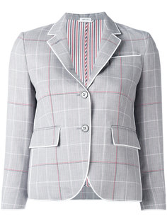 укороченный пиджак в клетку Thom Browne