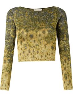 degrade cropped knit blouse Cecilia Prado