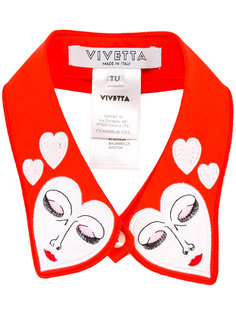 воротник с принтом сердец Vivetta