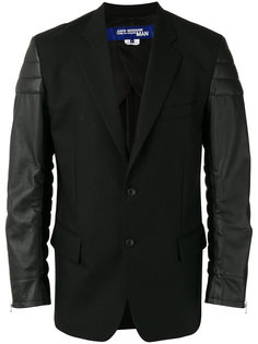 leather effect sleeves blazer Junya Watanabe Comme Des Garçons Man