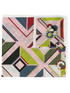 abstract floral print scarf Fendi