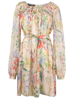 floral print longsleeved dress Rochas