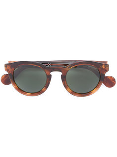 tortoiseshell round frame sunglasses Moncler