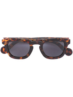 tortoiseshell round frame sunglasses Moncler