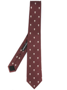 polka dot skull tie Alexander McQueen