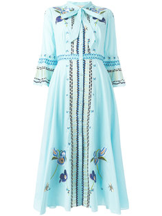 длинное платье с вышивкой Temperley London