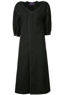 gathered detail midi dress Ys Y`s