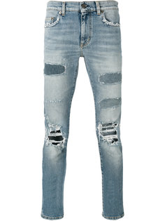 distressed straight-leg jeans Saint Laurent