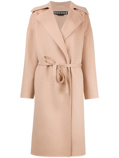 board lapel belted coat Rochas