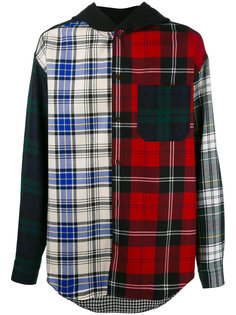 multi check hooded shirt Alexander Wang