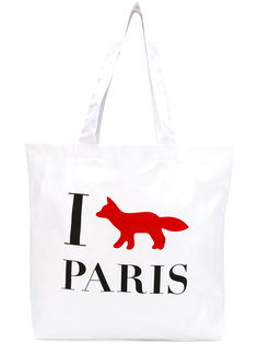 сумка-тоут со слоганом Maison Kitsuné