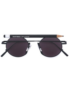 pen motif round sunglasses Henrik Vibskov