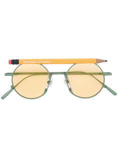 pen motif round sunglasses Henrik Vibskov