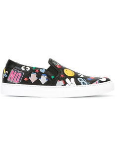 allover stickers slip-on sneakers Anya Hindmarch
