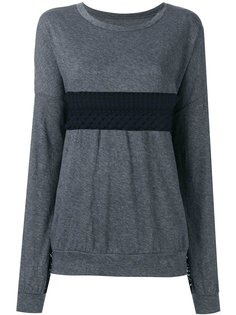 lace insert sweathshirt Ys Y`s