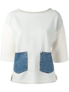 denim pocket sweatshirt Diesel