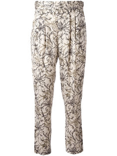 floral print cropped trousers Steffen Schraut