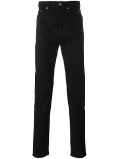 джинсы кроя слим с вышивкой Saint Laurent